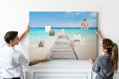 Painel em cortiça Ilha tropical