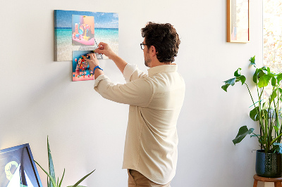 Painel em cortiça Ilha tropical