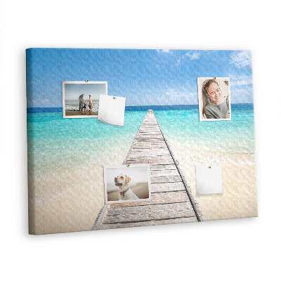 Painel em cortiça Ilha tropical