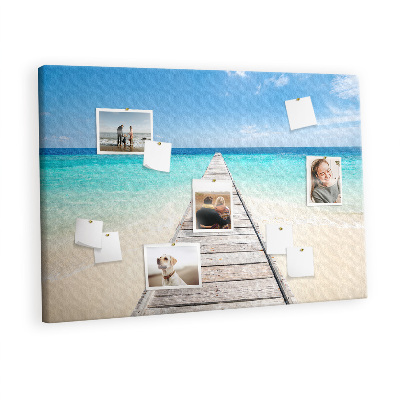 Painel em cortiça Ilha tropical