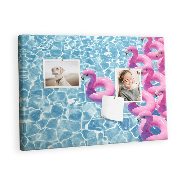 Painel em cortiça Flamingos dente-de-leão