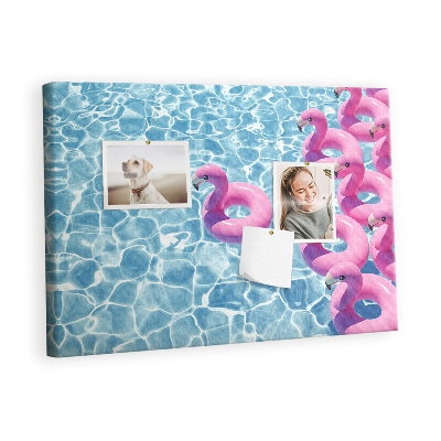 Painel em cortiça Flamingos dente-de-leão