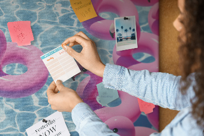 Painel em cortiça Flamingos dente-de-leão