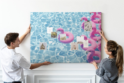 Painel em cortiça Flamingos dente-de-leão