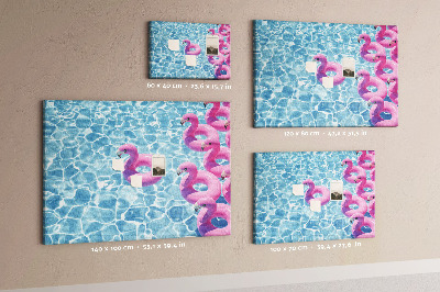 Painel em cortiça Flamingos dente-de-leão