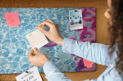 Painel em cortiça Flamingos dente-de-leão