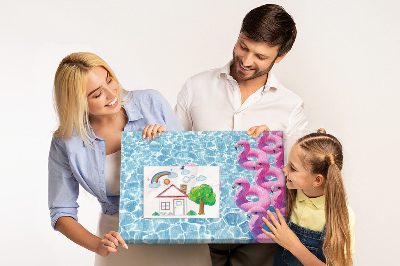 Painel em cortiça Flamingos dente-de-leão