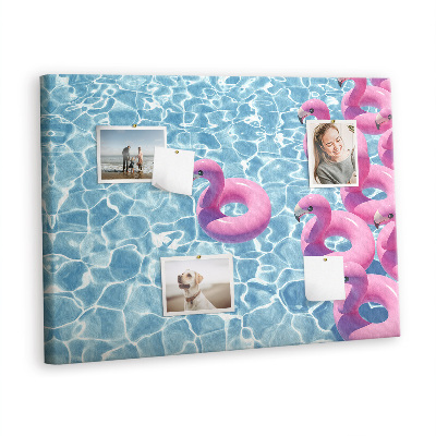 Painel em cortiça Flamingos dente-de-leão