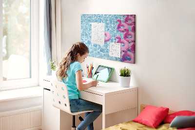 Painel em cortiça Flamingos dente-de-leão