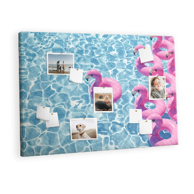 Painel em cortiça Flamingos dente-de-leão