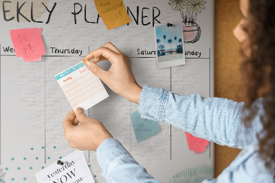 Quadro de aviso de cortiça Planejador de cactos