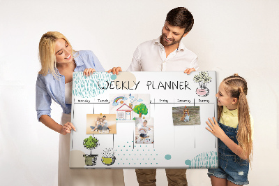 Quadro de aviso de cortiça Planejador de cactos