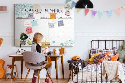 Quadro de aviso de cortiça Planejador de cactos