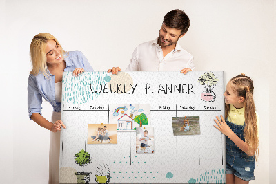 Quadro de aviso de cortiça Planejador de cactos