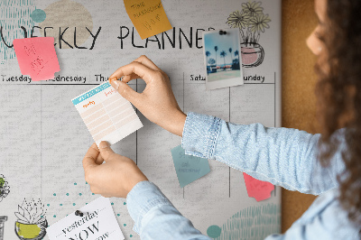 Quadro de aviso de cortiça Planejador de cactos