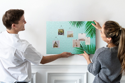 Quadro de aviso de cortiça Moldura de palmeira