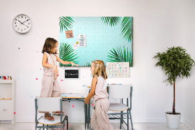 Painel em cortiça Folhas tropicais