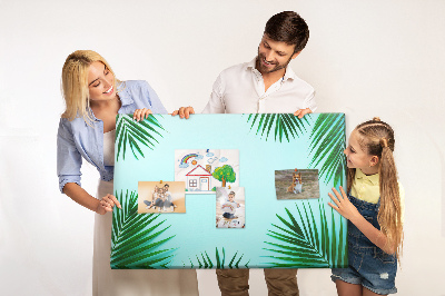 Painel em cortiça Folhas tropicais