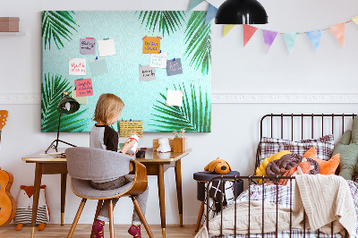 Painel em cortiça Folhas tropicais