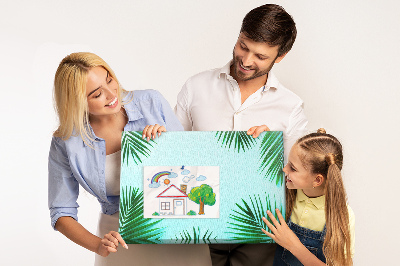 Painel em cortiça Folhas tropicais