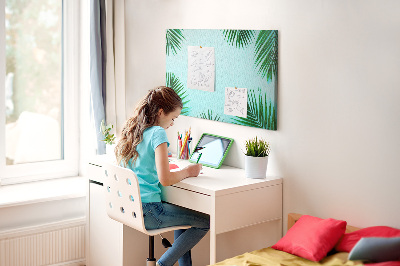 Painel em cortiça Folhas tropicais