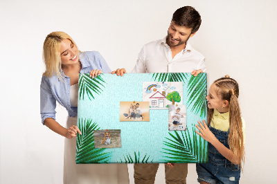 Painel em cortiça Folhas tropicais