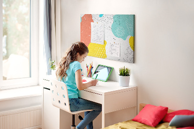 Painel em cortiça Abstração POP