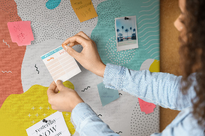 Painel em cortiça Abstração POP