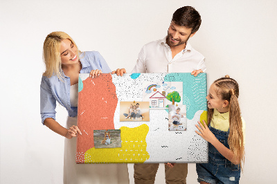 Painel em cortiça Abstração POP