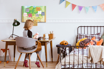 Quadro em cortiça Mapa físico da Polônia