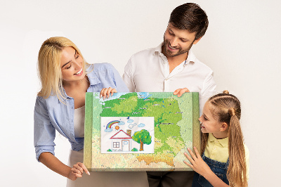 Quadro em cortiça Mapa físico da Polônia