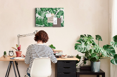 Painel em cortiça Folhas de Monstera