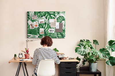 Painel em cortiça Folhas de Monstera