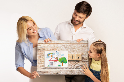 Quadro de aviso de cortiça A família da inscrição