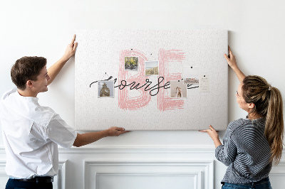 Quadro em cortiça A inscrição 