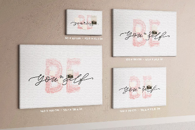 Quadro em cortiça A inscrição 