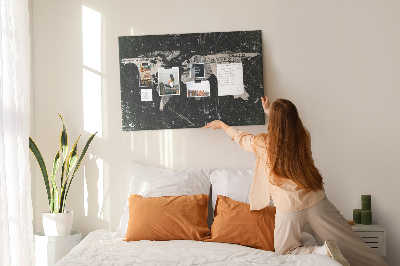 Painel em cortiça Mapa do Dólar