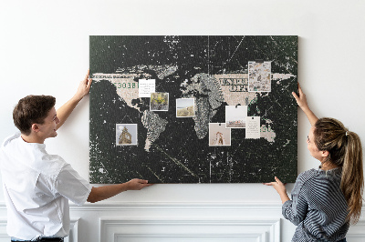 Painel em cortiça Mapa do Dólar