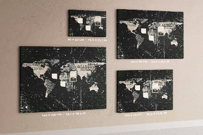 Painel em cortiça Mapa do Dólar