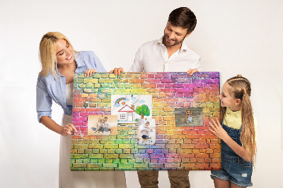 Quadro de aviso de cortiça Parede pintada