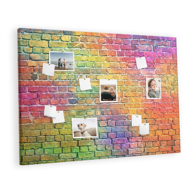 Quadro de aviso de cortiça Parede pintada