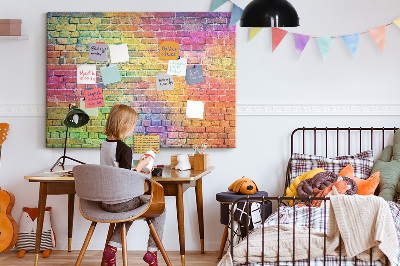 Quadro de aviso de cortiça Parede pintada