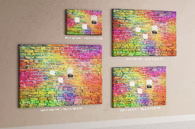 Quadro de aviso de cortiça Parede pintada