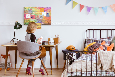 Quadro de aviso de cortiça Parede pintada