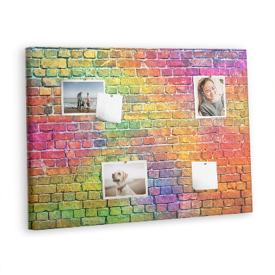 Quadro de aviso de cortiça Parede pintada