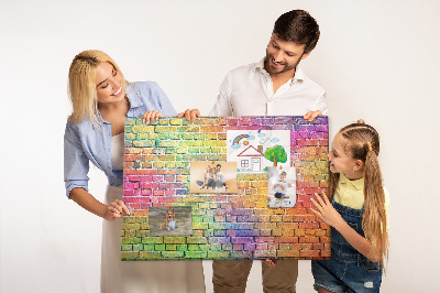 Quadro de aviso de cortiça Parede pintada