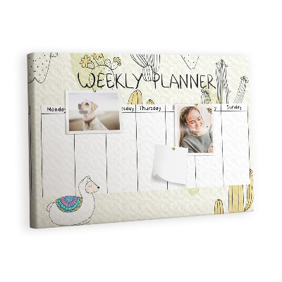 Quadro em cortiça Planejador de cactos