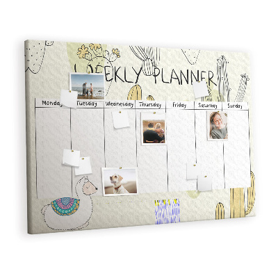 Quadro em cortiça Planejador de cactos