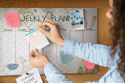 Quadro em cortiça Planejador de cactos