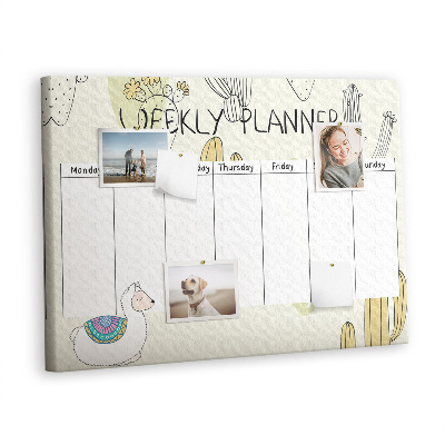 Quadro em cortiça Planejador de cactos